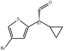 2-Thiopheneacetaldehyde, 4-bromo-α-cyclopropyl-, (αS)- Struktur