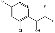 1-(5-Bromo-3-chloropyridin-2-yl)-2,2-difluoroethan-1-ol Struktur