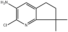 2-氯-7,7-二甲基-6,7-二氢-5H-环戊烷[B]吡啶-3-胺 结构式