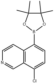 8-氯-5-(4,4,5,5-四甲基-1,3,2-二氧杂硼酸-2-基)异喹啉 结构式