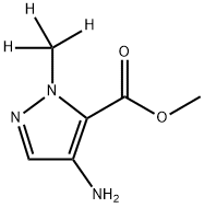Methyl 4-amino-1-(methyl-d3)-1H-pyrazole-5-carboxylate Struktur