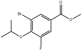 Methyl 3-bromo-5-fluoro-4-isopropoxybenzoate 结构式