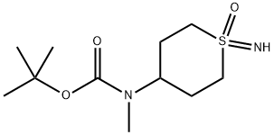 (1-亚氨基-1-氧化四氢-2H-硫代吡喃-4-基)(甲基)氨基甲酸叔丁酯 结构式