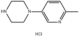 Piperazine, 1-(6-methyl-3-pyridinyl)-, hydrochloride (1:2) Struktur