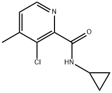 3-chloro-N-cyclopropyl-4-methylpicolinamide Structure