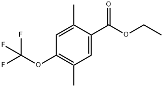 Ethyl 2,5-dimethyl-4-(trifluoromethoxy)benzoate Struktur