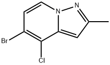 5-Bromo-4-chloro-2-methylpyrazolo[1,5-a]pyridine 化学構造式