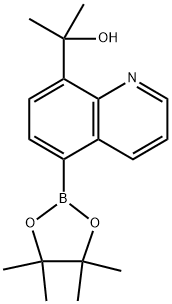 2-(5-(4,4,5,5-Tetramethyl-1,3,2-dioxaborolan-2-yl)quinolin-8-yl)propan-2-ol Structure
