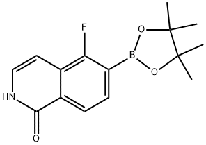 5-氟-6-(4,4,5,5-四甲基-1,3,2-二氧杂硼烷-2-基)异喹啉-1(2H)-酮, 2818961-85-0, 结构式