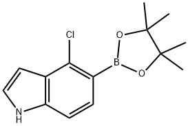 4-氯-5-(4,4,5,5-四甲基-1,3,2-二氧杂硼烷-2-基)-1H吲哚,2818962-09-1,结构式