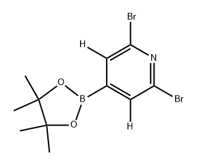 2,6-dibromo-4-(4,4,5,5-tetramethyl-1,3,2-dioxaborolan-2-yl)pyridine-3,5-d2 Struktur