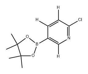 2-chloro-5-(4,4,5,5-tetramethyl-1,3,2-dioxaborolan-2-yl)pyridine-3,4,6-d3 化学構造式