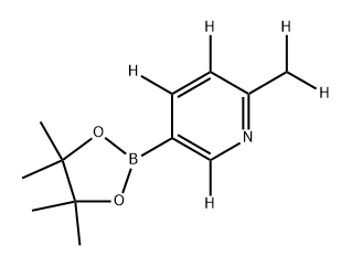 2-(methyl-d2)-5-(4,4,5,5-tetramethyl-1,3,2-dioxaborolan-2-yl)pyridine-3,4,6-d3 化学構造式