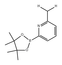 2-(methyl-d2)-6-(4,4,5,5-tetramethyl-1,3,2-dioxaborolan-2-yl)pyridine 结构式