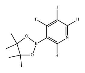 4-fluoro-3-(4,4,5,5-tetramethyl-1,3,2-dioxaborolan-2-yl)pyridine-2,5,6-d3 Struktur
