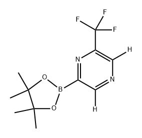 2-(4,4,5,5-tetramethyl-1,3,2-dioxaborolan-2-yl)-6-(trifluoromethyl)pyrazine-3,5-d2 Structure