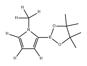 1-(methyl-d3)-2-(4,4,5,5-tetramethyl-1,3,2-dioxaborolan-2-yl)-1H-pyrrole-3,4,5-d3 结构式