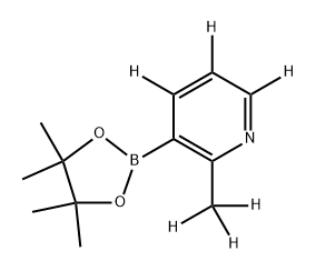 2-(methyl-d3)-3-(4,4,5,5-tetramethyl-1,3,2-dioxaborolan-2-yl)pyridine-4,5,6-d3,2819702-93-5,结构式