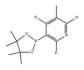 3-methyl-5-(4,4,5,5-tetramethyl-1,3,2-dioxaborolan-2-yl)pyridine-2,4,6-d3 结构式