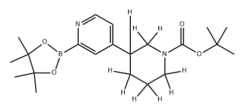 tert-butyl 3-(2-(4,4,5,5-tetramethyl-1,3,2-dioxaborolan-2-yl)pyridin-4-yl)piperidine-1-carboxylate-2,2,3,4,4,5,5,6,6-d9 化学構造式