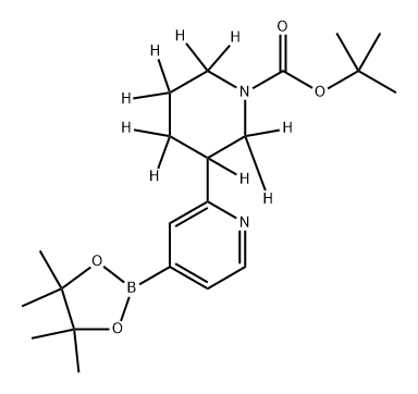 tert-butyl 3-(4-(4,4,5,5-tetramethyl-1,3,2-dioxaborolan-2-yl)pyridin-2-yl)piperidine-1-carboxylate-2,2,3,4,4,5,5,6,6-d9,2819703-13-2,结构式