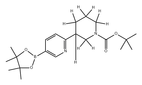 tert-butyl 3-(5-(4,4,5,5-tetramethyl-1,3,2-dioxaborolan-2-yl)pyridin-2-yl)piperidine-1-carboxylate-2,2,3,4,4,5,5,6,6-d9 化学構造式