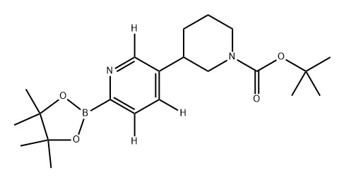 tert-butyl 3-(6-(4,4,5,5-tetramethyl-1,3,2-dioxaborolan-2-yl)pyridin-3-yl-2,4,5-d3)piperidine-1-carboxylate Structure
