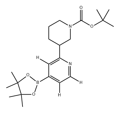 tert-butyl 3-(4-(4,4,5,5-tetramethyl-1,3,2-dioxaborolan-2-yl)pyridin-2-yl-3,5,6-d3)piperidine-1-carboxylate Struktur