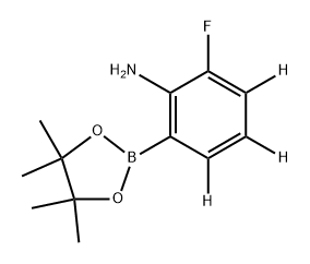 2-fluoro-6-(4,4,5,5-tetramethyl-1,3,2-dioxaborolan-2-yl)benzen-3,4,5-d3-amine Struktur