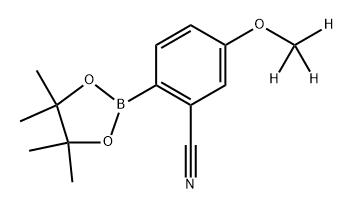 5-(methoxy-d3)-2-(4,4,5,5-tetramethyl-1,3,2-dioxaborolan-2-yl)benzonitrile Structure