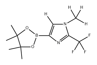 1-(methyl-d3)-4-(4,4,5,5-tetramethyl-1,3,2-dioxaborolan-2-yl)-2-(trifluoromethyl)-1H-imidazole-5-d 化学構造式