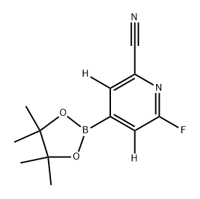 6-fluoro-4-(4,4,5,5-tetramethyl-1,3,2-dioxaborolan-2-yl)picolinonitrile-3,5-d2,2819704-44-2,结构式