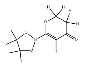 6-(4,4,5,5-tetramethyl-1,3,2-dioxaborolan-2-yl)-2,3-dihydro-4H-pyran-4-one-2,2,3,3,5-d5 结构式