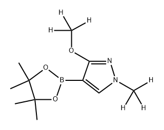 3-(methoxy-d3)-1-(methyl-d3)-4-(4,4,5,5-tetramethyl-1,3,2-dioxaborolan-2-yl)-1H-pyrazole 结构式