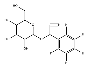 2-(phenyl-d5)-2-((3,4,5-trihydroxy-6-(hydroxymethyl)tetrahydro-2H-pyran-2-yl)oxy)acetonitrile Structure