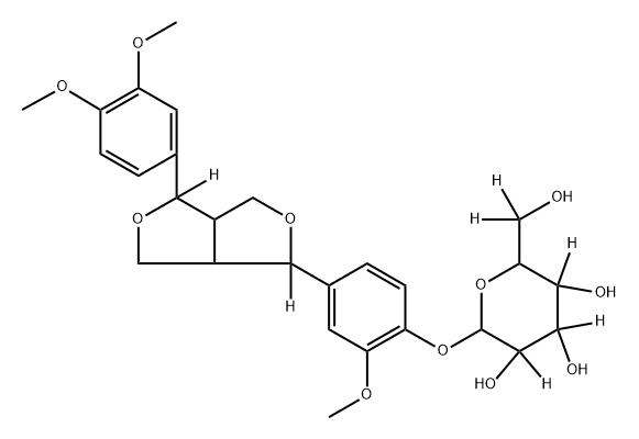 2-(4-(4-(3,4-dimethoxyphenyl)tetrahydro-1H,3H-furo[3,4-c]furan-1-yl-1,4-d2)-2-methoxyphenoxy)-6-(hydroxymethyl-d2)tetrahydro-2H-pyran-3,4,5-d3-3,4,5-triol|