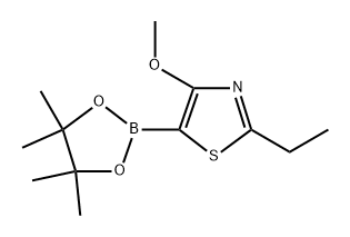 2-ethyl-4-methoxy-5-(4,4,5,5-tetramethyl-1,3,2-dioxaborolan-2-yl)thiazole 化学構造式