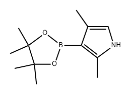 2,4-dimethyl-3-(4,4,5,5-tetramethyl-1,3,2-dioxaborolan-2-yl)-1H-pyrrole 化学構造式