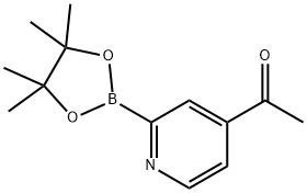 1-(2-(4,4,5,5-tetramethyl-1,3,2-dioxaborolan-2-yl)pyridin-4-yl)ethan-1-one 化学構造式
