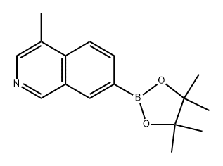 4-methyl-7-(4,4,5,5-tetramethyl-1,3,2-dioxaborolan-2-yl)isoquinoline 化学構造式