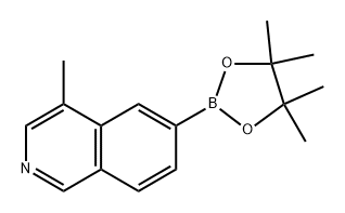 4-methyl-6-(4,4,5,5-tetramethyl-1,3,2-dioxaborolan-2-yl)isoquinoline 化学構造式