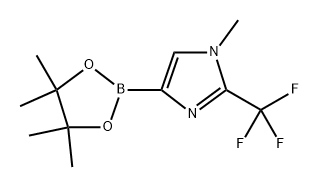 1-methyl-4-(4,4,5,5-tetramethyl-1,3,2-dioxaborolan-2-yl)-2-(trifluoromethyl)-1H-imidazole 化学構造式
