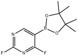 2,4-difluoro-5-(4,4,5,5-tetramethyl-1,3,2-dioxaborolan-2-yl)pyrimidine Structure