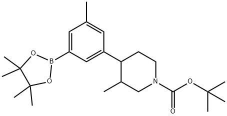 tert-butyl 3-methyl-4-(3-methyl-5-(4,4,5,5-tetramethyl-1,3,2-dioxaborolan-2-yl)phenyl)piperidine-1-carboxylate|