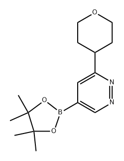 3-(tetrahydro-2H-pyran-4-yl)-5-(4,4,5,5-tetramethyl-1,3,2-dioxaborolan-2-yl)pyridazine Structure