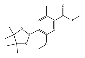 methyl 5-methoxy-2-methyl-4-(4,4,5,5-tetramethyl-1,3,2-dioxaborolan-2-yl)benzoate Structure