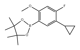 2-(5-cyclopropyl-4-fluoro-2-methoxyphenyl)-4,4,5,5-tetramethyl-1,3,2-dioxaborolane Structure