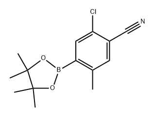 2-chloro-5-methyl-4-(4,4,5,5-tetramethyl-1,3,2-dioxaborolan-2-yl)benzonitrile Structure