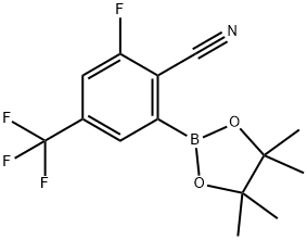 2-fluoro-6-(4,4,5,5-tetramethyl-1,3,2-dioxaborolan-2-yl)-4-(trifluoromethyl)benzonitrile|2-氟-6-(4,4,5,5-四甲基-1,3,2-二氧硼杂环戊烷-2-基)-4-(三氟甲基)苄腈