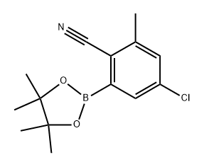 4-chloro-2-methyl-6-(4,4,5,5-tetramethyl-1,3,2-dioxaborolan-2-yl)benzonitrile Structure